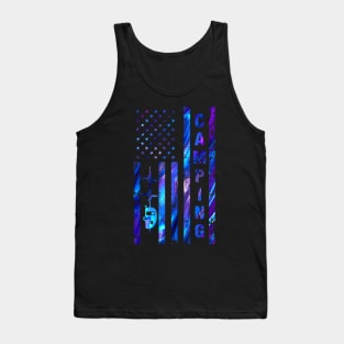 Camping America Flag Heartbeat Shirt Tank Top